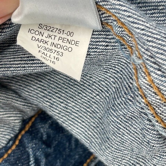 Gap x Pendleton Jacket Women XL Blue Denim Jean Icon Plaid Trim Heritage Western - Picture 16 of 16